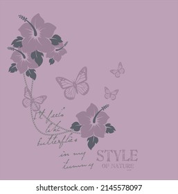 Floral Spring Slogan Tshirt Print Design