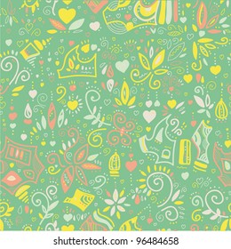 floral spring or summer seamless pattern which can be used as wallpaper or wrapping paper or background