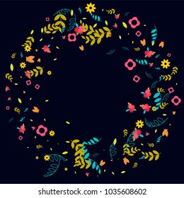Floral Spring and Summer Vector Wallpaper with Flowers, Leaves, Butterflies, Green Branches. Easter, Mother's Day, 8 March, Birthday, Wedding Background for Banners, Cards, Posters, Invitations.
