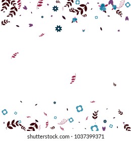 Floral Spring and Summer Vector Wallpaper with Flowers, Leaves, Butterflies, Green Branches. Easter, Mother's Day, 8 March, Birthday, Wedding Background for Banners, Cards, Posters, Invitations.