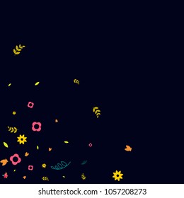 Floral Spring and Summer Vector Wallpaper with Flowers, Leaves, Butterflies, Green Branches. Easter, Mother's Day, 8 March, Birthday, Wedding Background for Banners, Cards, Posters, Invitations.