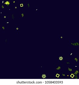 Floral Spring and Summer Vector Wallpaper with Flowers, Leaves, Butterflies, Green Branches. Easter, Mother's Day, 8 March, Birthday, Wedding Background for Banners, Cards, Posters, Invitations.