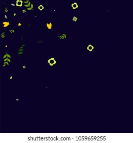 Floral Spring and Summer Vector Wallpaper with Flowers, Leaves, Butterflies, Green Branches. Easter, Mother's Day, 8 March, Birthday, Wedding Background for Banners, Cards, Posters, Invitations.