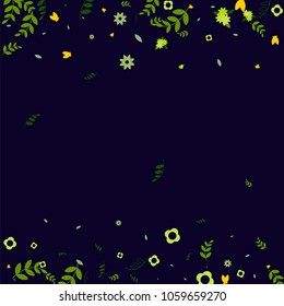 Floral Spring and Summer Vector Wallpaper with Flowers, Leaves, Butterflies, Green Branches. Easter, Mother's Day, 8 March, Birthday, Wedding Background for Banners, Cards, Posters, Invitations.