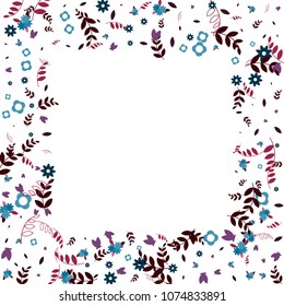 Floral Spring and Summer Vector Wallpaper with Flowers, Leaves, Butterflies, Green Branches. Easter, Mother's Day, 8 March, Birthday, Wedding Background for Banners, Cards, Posters, Invitations.