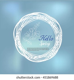 Floral spring templates .For romantic and easter design, announcements, greeting cards, posters, advertisement.vector illustration.