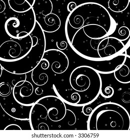 Un fondo cuadrado floral ilustra el negro con burbujas