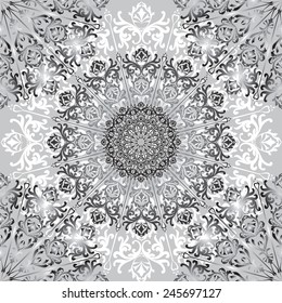Floral square pattern. Chinese porcelain painting style textured wallpaper. Watercolor flourish background.