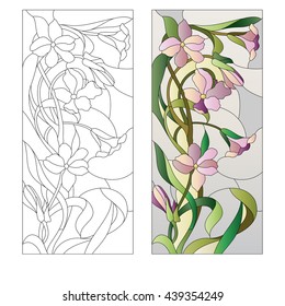 floral stained-glass pattern