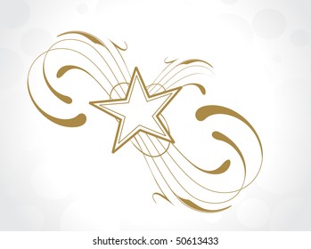  floral star design with space of your text, vector illustration