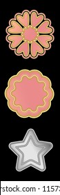 floral and star isolated design elements for your creative projects. cool gradients gold, rose-gold and silver gradients included in the eps. file. for template designs, certificates and award