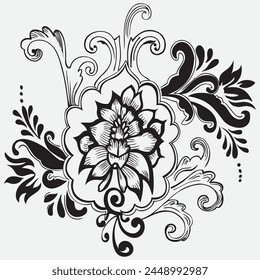 Floral Stencil Art For Decoration