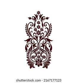 floral stencil patterns flower - Vector Stock