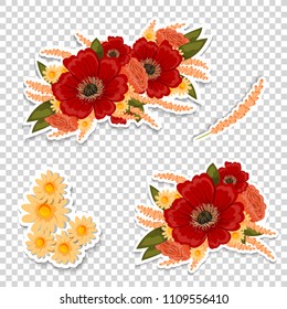 Floral sticker design