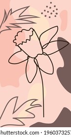 Floral stories template. Garden flora poster, flowers composition layout and trendy social media story templates