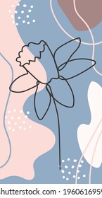 Floral stories template. Garden flora poster, flowers composition layout and trendy social media story templates