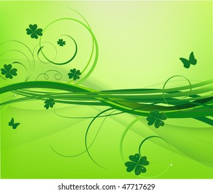 Floral st.Patrick's background