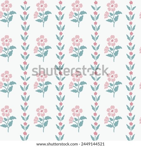 Floral stripe flower repeat pattern small flower ditsy floral pattern vector file