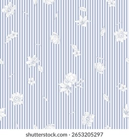 Tela de fundo padrão de faixa floral imprimível