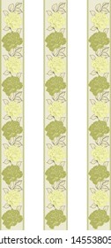 Floral Stripe Vintage border Art