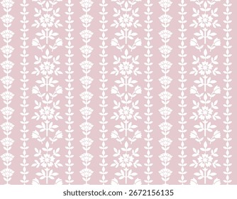Floral Stripe,Boho Floral repeat pattern, Block print , Flower damask, floral vector file, stripe flower, global print, seamless floral

