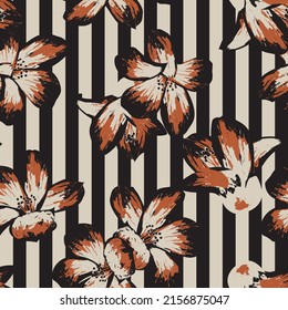 Nahtloses, florales Muster-Design für Modetextilien und Grafiken