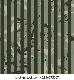 Floral striped seamless pattern design for fashion textiles and graphics