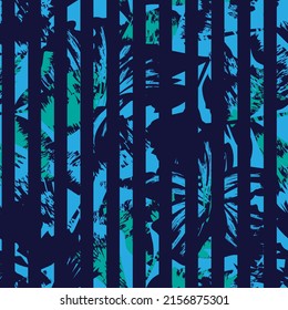 Floral striped seamless pattern design for fashion textiles and graphics
