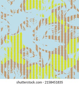Floral striped seamless pattern design for fashion textiles and graphics