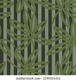 Diseño de patrones sin soldadura a rayas florales para textiles y gráficos de moda