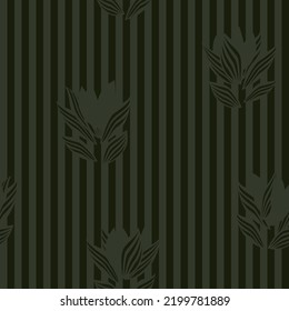 Floral striped seamless pattern design for fashion textiles and graphics