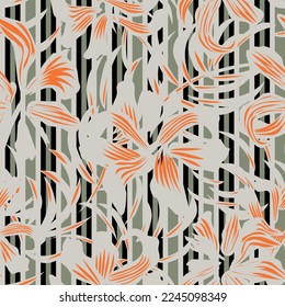 Nahtloses, florales Muster-Design für Modetextilien und Grafiken