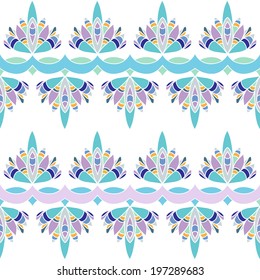 Floral stripes seamless Pattern
