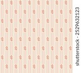 Floral stripes seamless pattern design - flower illustration wallpaper design vector in soft colors