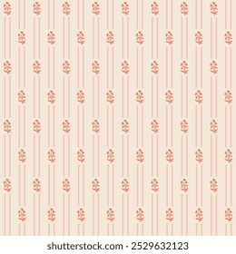 Floral stripes seamless pattern design - flower illustration wallpaper design vector in soft colors