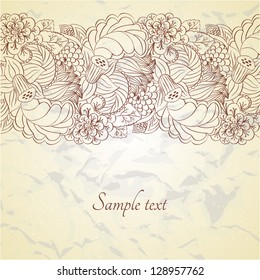 Floral stroke paisley paper background