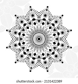 Floral style hand drawn Gorgeous frame art mandala background