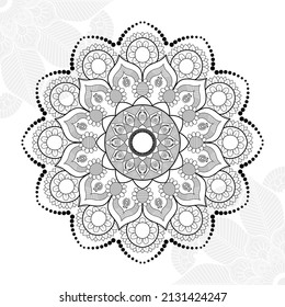 Floral style hand drawn Gorgeous frame art mandala background