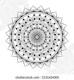 Floral style hand drawn Gorgeous frame art mandala background