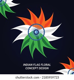 
Floral style India Republic day holiday post background design