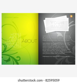 floral style vector web template design art