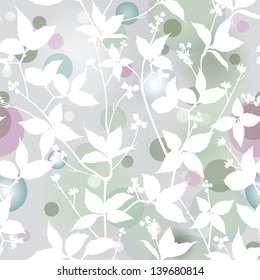 Floral stylish background. Elegance Seamless pattern with flowers ornament, vector floral illustration in vintage style