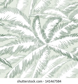 Floral stylish background. Palm leaves seamless pattern seamless lacy ornament pattern.