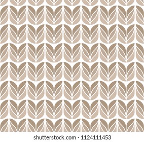 Floral Stylish Seamless Pattern. Vector Leaf background. Fabric Ornament texture.