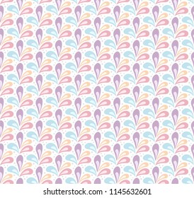 Floral Stylish Seamless Pattern. Vector Leaf background. Fabric Ornament texture.