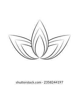 Floral stylized element, lotus flower