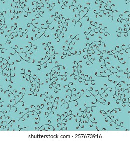 floral stylized seamless pattern