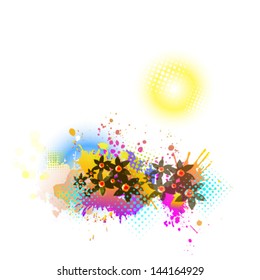 floral summer abstraction