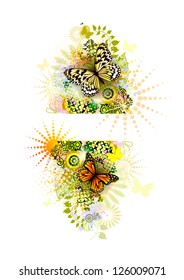 floral summer abstraction. vector