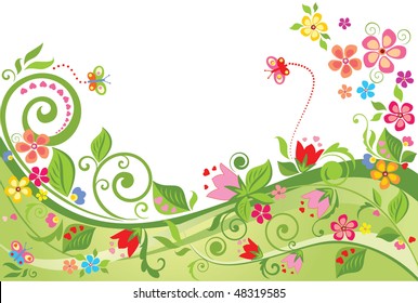 Fondo floral de verano